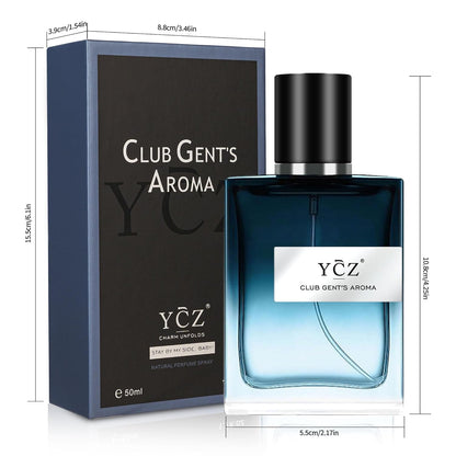 Unleash Your Charm with CLUB GENT'S AROMA - 1.7Oz (50Ml) Long Lasting Cologne for Men, Infused with Captivating Woody Notes of Aldehyde, Ginger, Mint, and Lemon