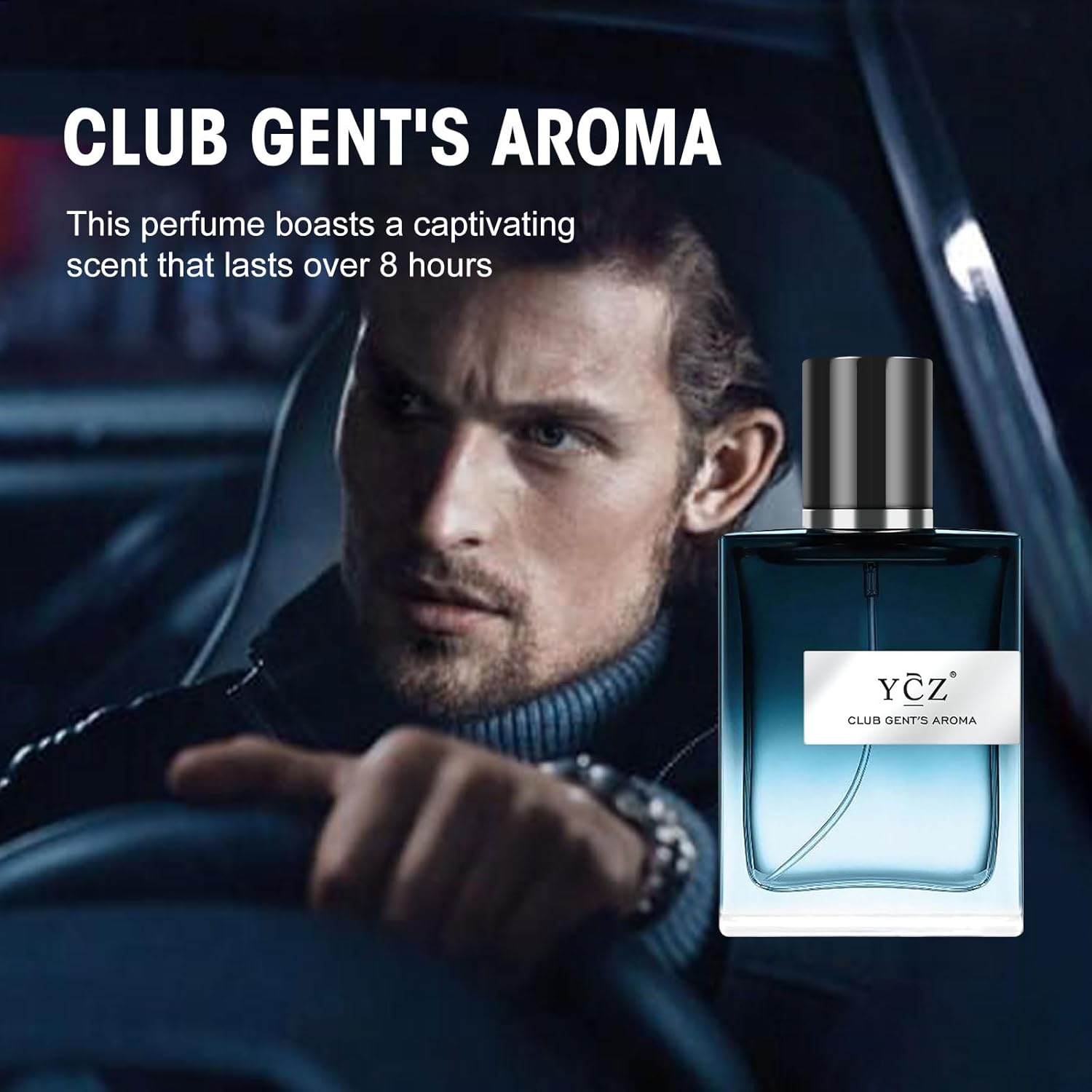 Unleash Your Charm with CLUB GENT'S AROMA - 1.7Oz (50Ml) Long Lasting Cologne for Men, Infused with Captivating Woody Notes of Aldehyde, Ginger, Mint, and Lemon