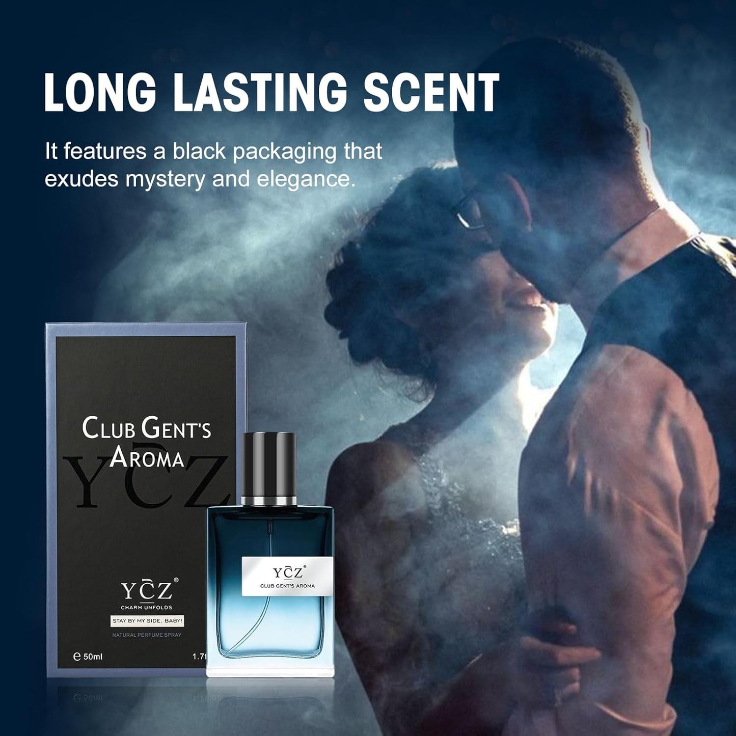 Unleash Your Charm with CLUB GENT'S AROMA - 1.7Oz (50Ml) Long Lasting Cologne for Men, Infused with Captivating Woody Notes of Aldehyde, Ginger, Mint, and Lemon
