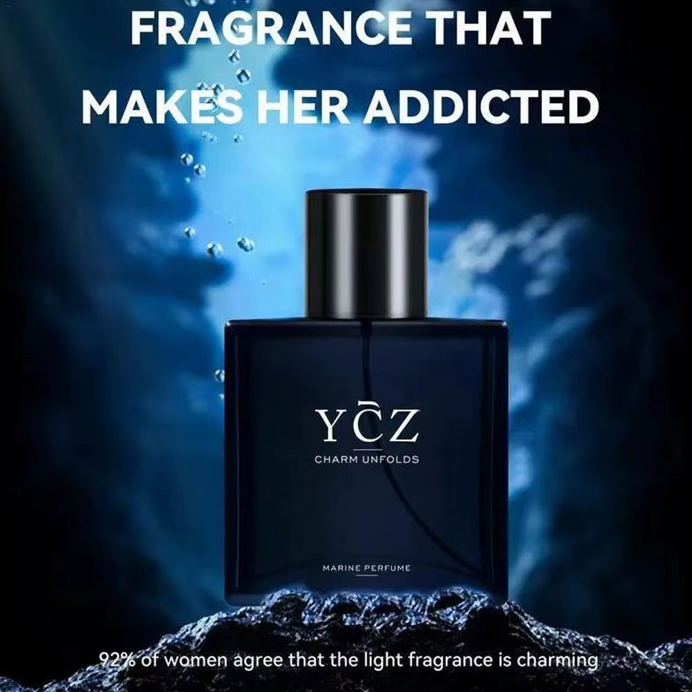Midnight Marine Eau De Parfum for Men Long-Lasting Aquatic Cologne Luxury Ocean Fragrance Perfume Masculine Scented Spray